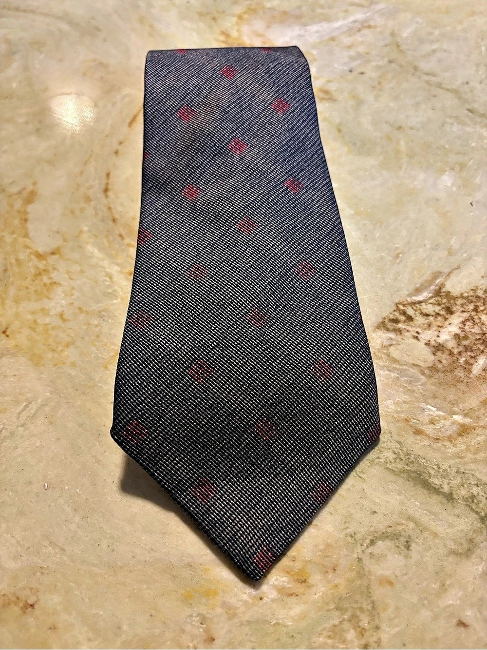Armani Collezioni Silk Polka Dot Tie in Black & Red Like New